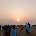 Sunset at Kuakata beach