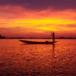 Padma river at twilight
